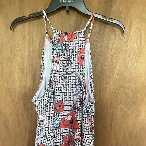 Relist8/8❌Candie’s front slit halter print maxi dress w keyhole XL jr - Picture 12 of 16